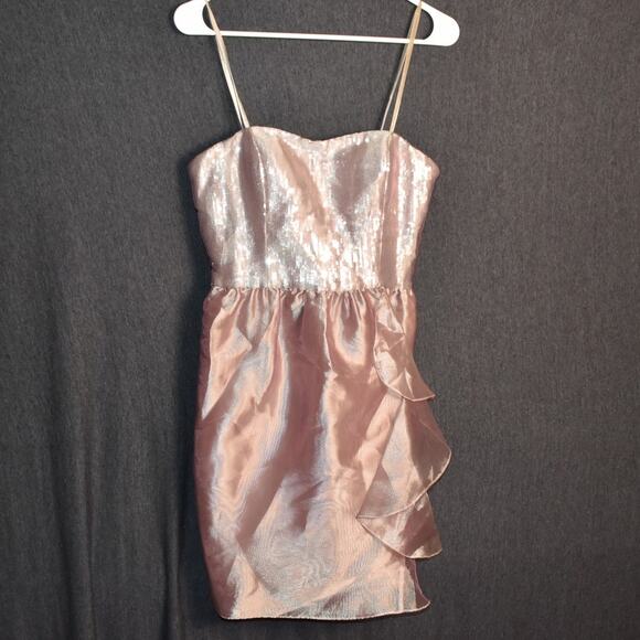 Aidan Mattox Dresses & Skirts - NEW Aidan Mattox Women's 6 Pink Layer Party Dress Metallic Sequin Strapless NWT